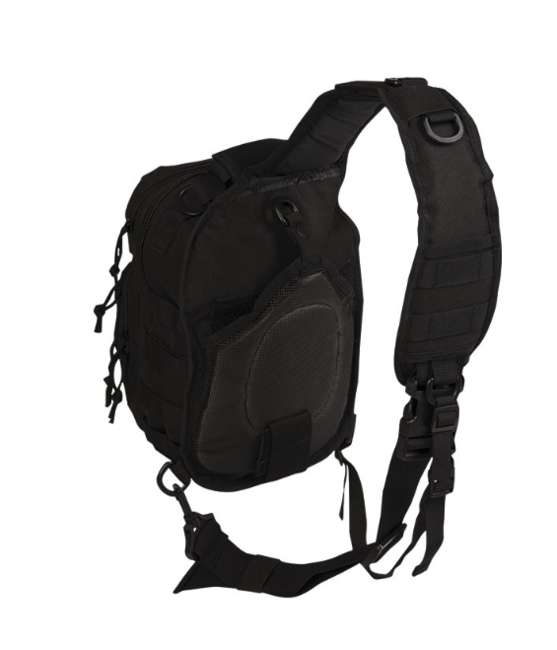 Mil-tec Assault small Eingurtrucksack, schwarz 10 l | WARAGOD