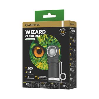 ArmyTek Wizard C2 Pro Max Magnet Weiß LED Handlampe mit Magnethalterung 3720 lm 1440