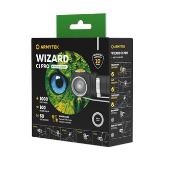 ArmyTek Wizard C1 Pro Magnet Weiße LED-Stirnlampe mit Magnethalterung 1000 lm 1440 h 55 g