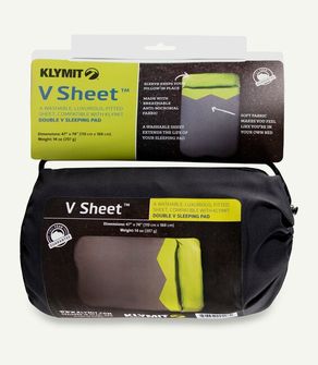 Klymit Double V Sheet Schutzhülle für Babytragetasche, grün-grau