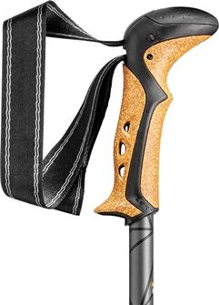 LEKI Trekkingstöcke Khumbu Lite, schwarz-dunkel-anthrazit-mango, 100 - 135 cm