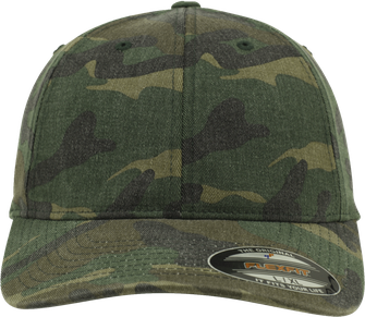 Brandit Flexfit Garment Camo Kappe mit gewaschenem Effekt, woodland