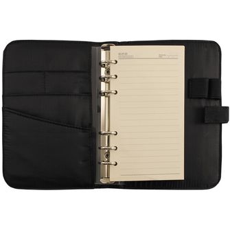 MFH Tasche mit Notizbuch A6, schwarz