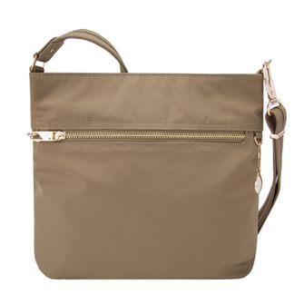 Travelon Umhängetasche Anti-Diebstahl braune Tasche Tailored Slim