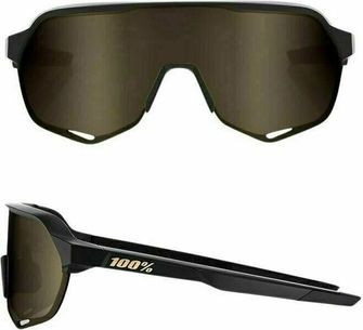 100% Sonnenbrille S2, Schwarz mattiert