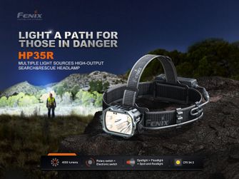 Fenix Wiederaufladbare Stirnlampe Fenix HP35R SAR