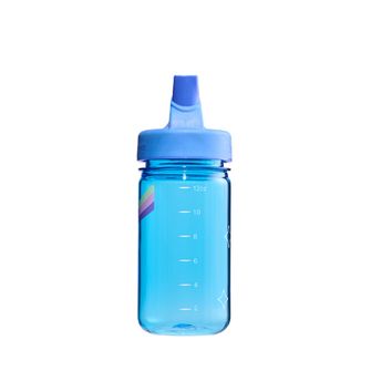 Nalgene Baby Trinkflasche Grip-n-Gulp Sustain 0,35 l mit Deckel blau, musikalisches Nilpferd