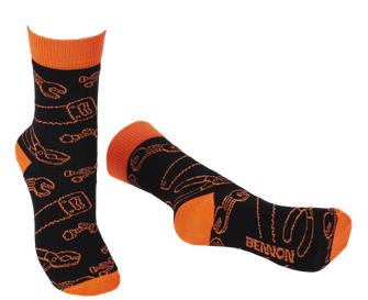 BENNON-Socken BENNONKY, schwarz/orange