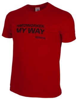 BENNON T-shirt HARDWORKER, rot/schwarz