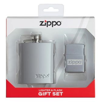 Zippo-Feuerzeug und Flasche Chrom