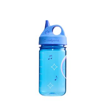 Nalgene Baby Trinkflasche Grip-n-Gulp Sustain 0,35 l mit Deckel blau, musikalisches Nilpferd