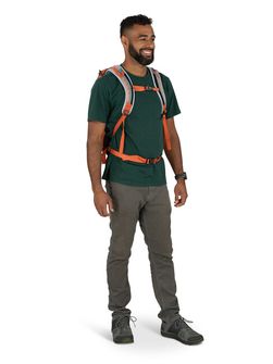 OSPREY Wanderrucksack HIKELITE 18,  koi orange/blue venture