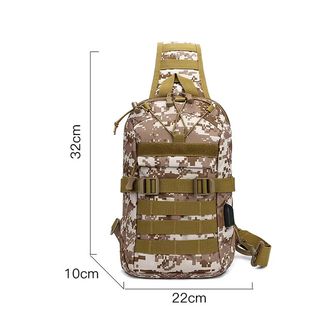 DRAGOWA TACTICAL Oscar Rucksack mit einem Riemen, schwarz