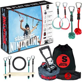 Slackerset auf Slackline Ninja 11 m