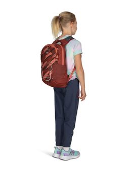 OSPREY Wanderrucksack DAYLITE JR,  brush strokes print/red canyon