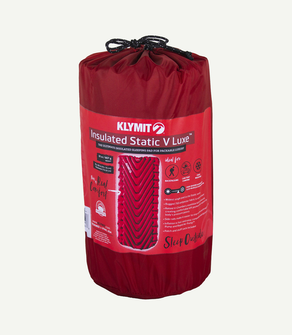 Klymit Static V Luxe Isolierte Auto-Matratze, rot