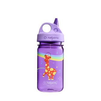 Nalgene Baby Trinkflasche Grip-n-Gulp Sustain 0,35 L mit Deckel, lila Musical Giraffe