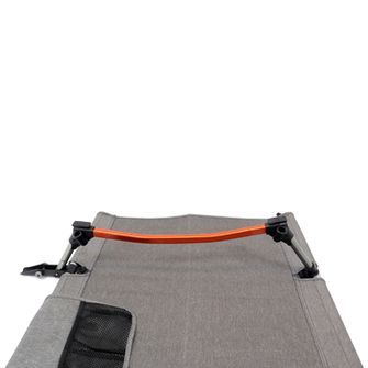 BasicNature Campingbett erhöht 190 cm, grau