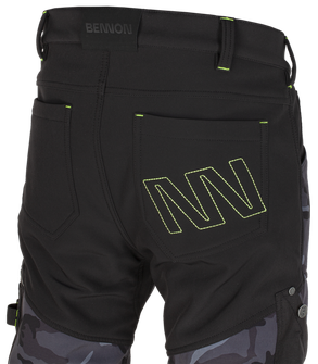 BENNON Softshell-Hose CAMOS, schwarz/grau