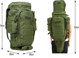 DRAGOWA Tactical Taktischer Rucksack Zenith 70 L, coyote