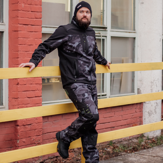 BENNON Softshell-Hose CAMOS, schwarz/grau