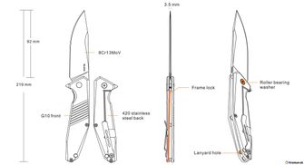 Ruike-Messer D191G, grün