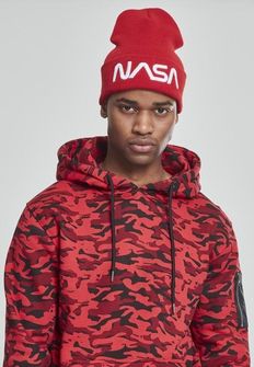 NASA Beanie Worm Logo Wintermütze, rot