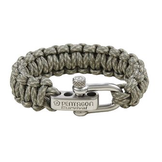 Pentagon Paracord-Armband Olive Spots, Metallschließe